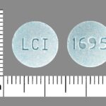 Generic Fioricet Lannett Company 1695 Pill – blue round, 11mm