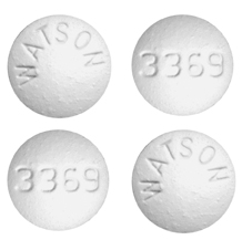 Generic Fioricet WATSON 3369 Pill – white round, 11mm – Watson Pharmaceuticals